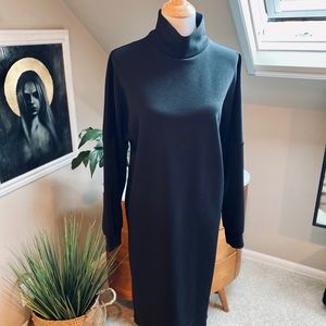 Long sleeved maxi mock neck dress